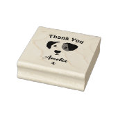 Monogram Dog Dank u Rubber Stamp Rubberstempel (Stempel)