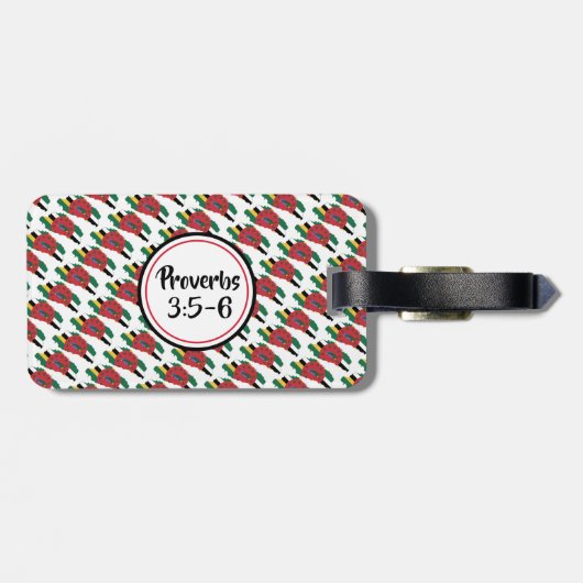 monogram DOMINICA FLAG Bagagelabel (Achterkant horizontaal)