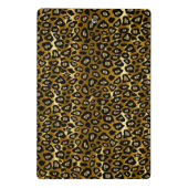 Monogram Donker goud en zwart luipspatroon Mini Klembord (Achterkant)