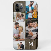 Monogram donker hout look 5 foto Case-Mate iPhone case (Achterkant)