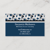 Monogram donkerblauw Voetbal Visitekaartje (Achterkant)