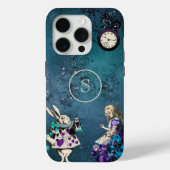 Monogram  Donkerblauwe Alice in Wonderland Case-Mate iPhone Case (Achterkant)