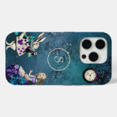 Monogram  Donkerblauwe Alice in Wonderland Case-Mate iPhone Case (Achterkant (horizontaal))