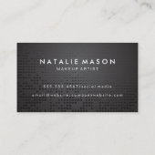 Monogram | Donkere metalen achtergrond Visitekaartje (Achterkant)