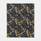 Monogram | Donkere zomernachtpatroon Fleece Deken (Voorkant)