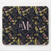 Monogram | Donkere zomernachtpatroon Muismat (Voorkant)