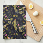 Monogram | Donkere zomernachtpatroon Theedoek (Quarter Fold)