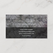 Monogram donkergrijze marmer met stromende marmers visitekaartje (Achterkant)