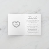 Monogram donkergrijze misletoe bruiloft live strea aankondiging (Binnen)