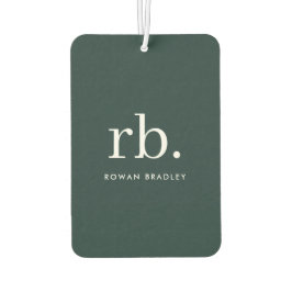 Monogram donkergroen stijlvol, modern minimalistis luchtverfrisser