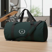 Monogram donkergroen stijlvol modern minimalistisc