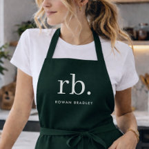 Monogram donkergroen stijlvol modern minimalistisc