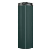 Monogram Donkergroen Stijlvol Modern Minimalistisc Thermosbeker (Achterkant)