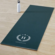 Monogram Donkergroen Stijlvol Modern Minimalistisc