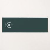 Monogram Donkergroen Stijlvol Modern Minimalistisc Yogamat (Voorkant (horizontaal))