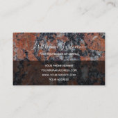 Monogram donkerrode marmer met zwarte marmer visitekaartje (Achterkant)