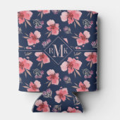 Monogram | Donkerroze Waterverf Blikjeskoeler (Achterkant)