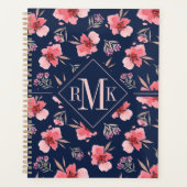 Monogram | Donkerroze Waterverf Planner (Voorkant)