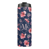 Monogram | Donkerroze Waterverf Thermosbeker (Voorkant)