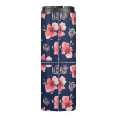 Monogram | Donkerroze Waterverf Thermosbeker (Achterkant)