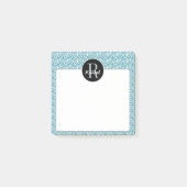 Monogram Doodle wervelpatroon achtergrond Post-it® Notes (Voorkant)