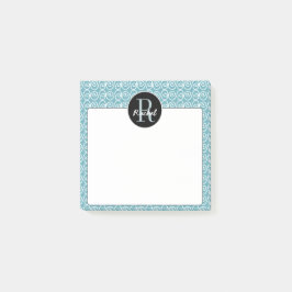 Monogram Doodle wervelpatroon achtergrond Post-it® Notes