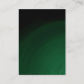 Monogram door modern groen zwart visitekaartje (Achterkant)