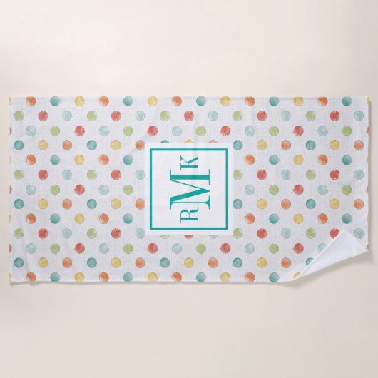 Monogram | Doordacht Butterflies Stap Strandlaken (Voorkant)