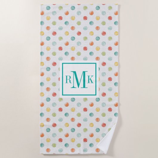 Monogram | Doordacht Butterflies Stap Strandlaken (Voorkant)