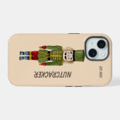 Monogram dorable Notenkraker traditioneel Roze iPhone 15 Case (Achterkant horizontaal)