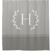 Monogram douchegordijn - Elegante eerste badkamer (Voorkant)