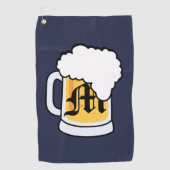 Monogram Draft Beer Mok Golfhanddoek (Voorkant)