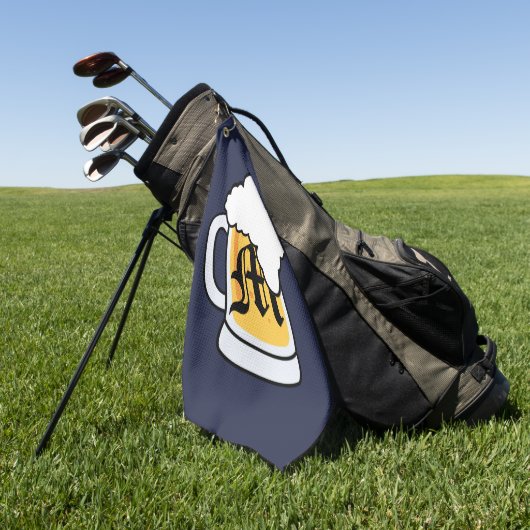 Monogram Draft Beer Mok Golfhanddoek (Groen)