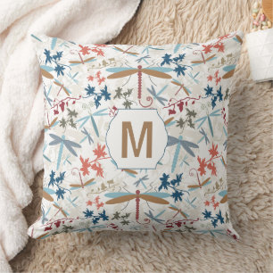 Monogram Dragonfly Patroon Meerkleurige piloot Kussen