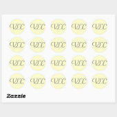 Monogram Drie Crème en Grijze Sticker (Vel)