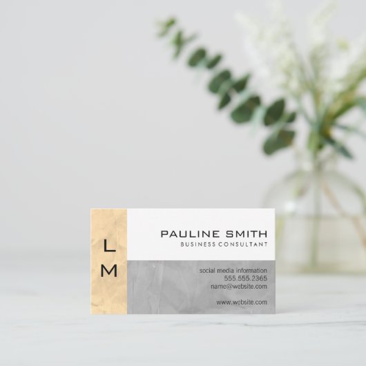 Monogram Drie Paneel Visitekaartje (Staand voorkant)