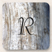 Monogram Driftwood Onderzetter (Voorkant)