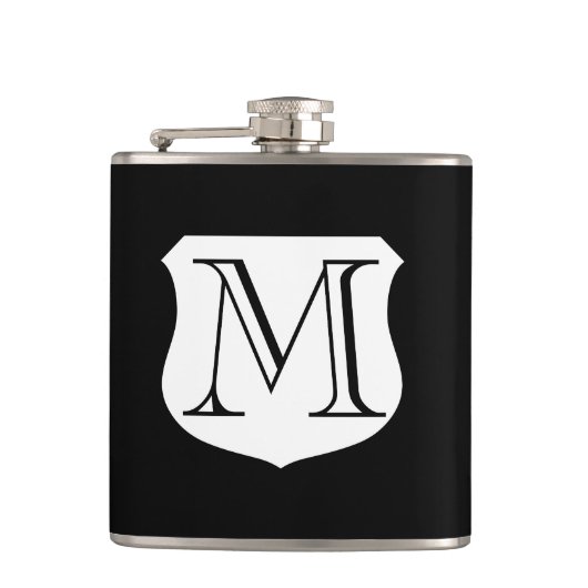 Monogram drink | personaliseerbaar geschenk voor m heupfles (Voorkant)