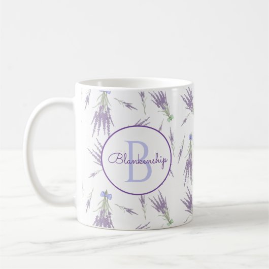 Monogram droge wasfluitjes koffiemok (Links)
