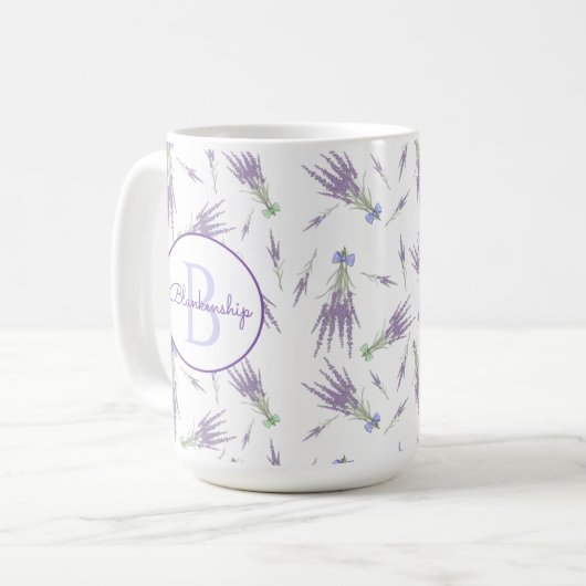 Monogram droge wasfluitjes koffiemok (Voorkant links)