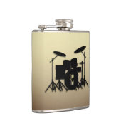 Monogram drum Antiek goud instellen Heupfles (Rechts)