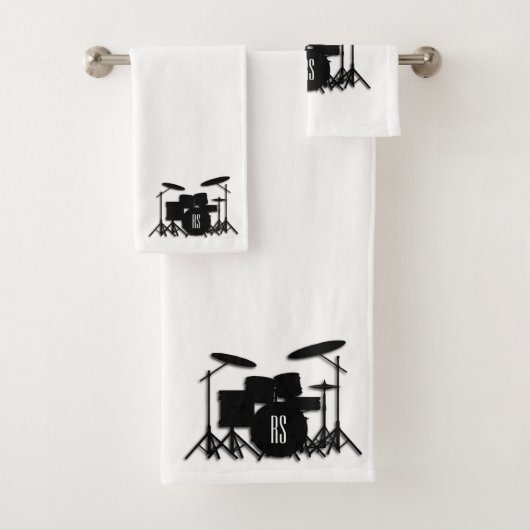 Monogram Drum Set Bad Handdoek (Insitu)