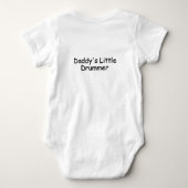 Monogram Drum Set Daddy's Little Drummer Back Romper (Achterkant)