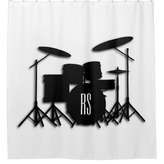 Monogram Drum Set Douchegordijn (Voorkant)