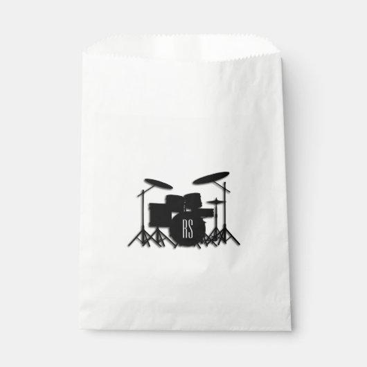 Monogram drum Silver Bedankzakje (Voorkant)