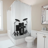 Monogram drum Silver Douchegordijn (In situ)