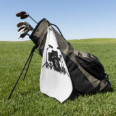 Monogram drum Silver Golfhanddoek (Groen)