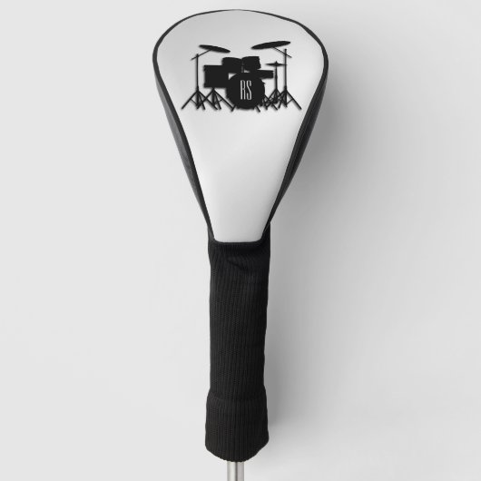 Monogram drum Silver Golfheadcover (Voorkant)