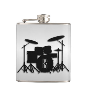 Monogram drum Silver Heupfles