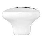 Monogram drum Silver Keramische Knop (Zijkant)